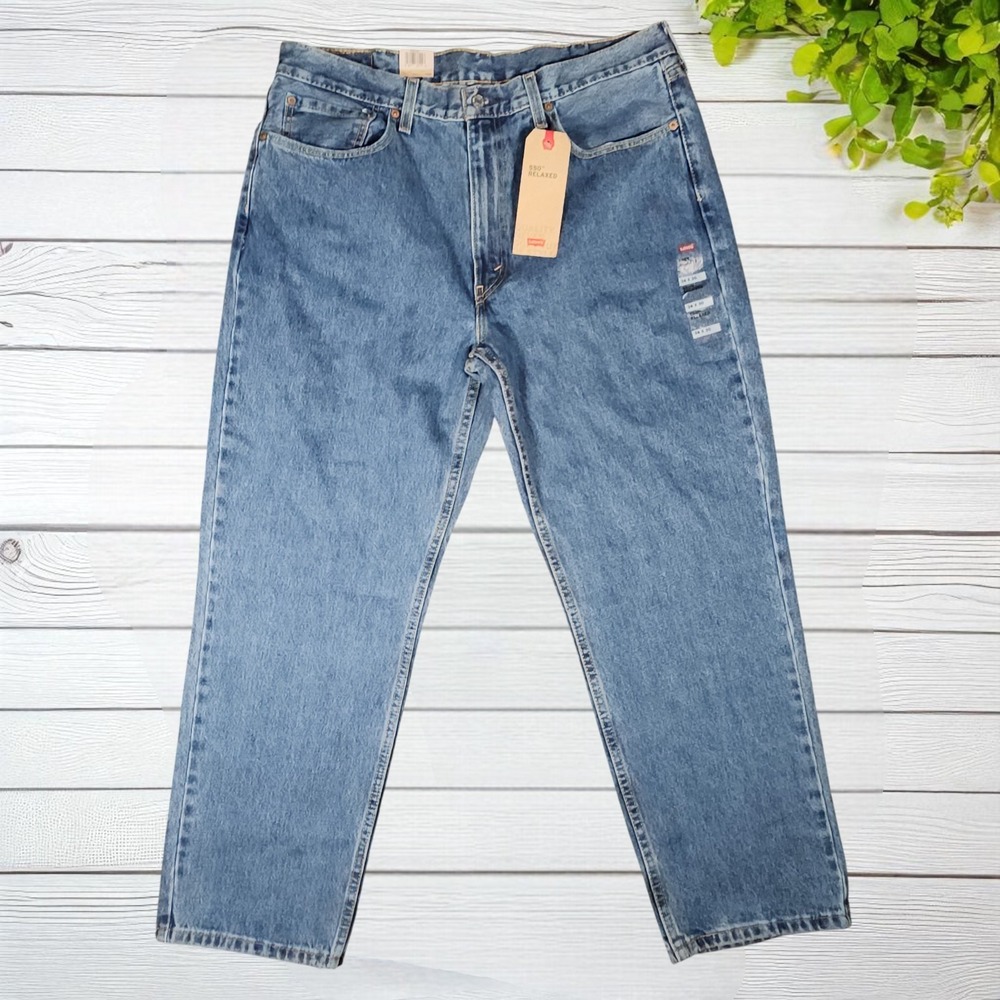 Levi Strauss 550 Relaxed Fit Mens Jeans W38 L30 Blue Denim Tapered Leg